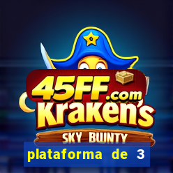 plataforma de 3 reais jogo